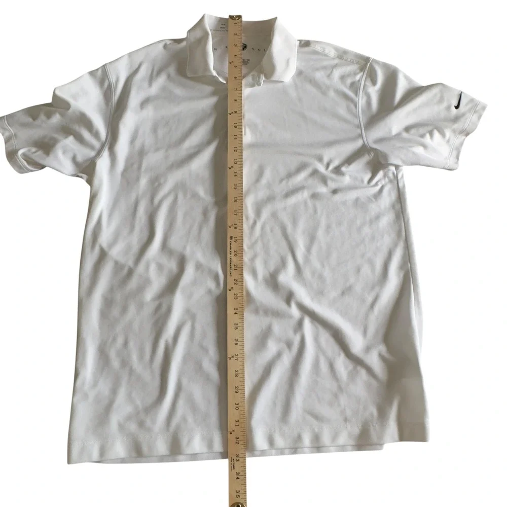 Nike Golf Polo Shirt Mens XL White Excellent Nike Fit Dry Short Sleeve Logo